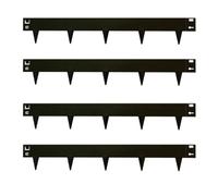 Thompson & Morgan Metal Border Edging Black 106 x 16cm Pack of 4