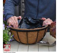 Garden Hanging Basket Collection:Garden Grow Hanging Basket and Liner/Four /without Brackets
