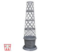 Garden Gear Modern Grey Tower Plant Pot Kit 5 Pack - Size: 130 x 42 x 42cm - Wilko