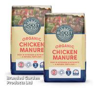Thompson & Morgan Rocketgro Organic Chicken Manure - 20 Litre Bag X 2