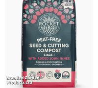 Thompson & Morgan RocketGro Peat-Free Seed & Cutting Compost with added John Innes 20 Litre x 1 Unit, Brown