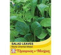 Thompson & Morgan Salad Leaves Niche Oriental Mixed 1 Seed Packet (500 Seeds), Green