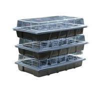 Thompson & Morgan Seed Tray Propagator Kit, 40 Cells Windowsill Greenhouse & Garden, Seedling & Plugs Starter Plastic Grow Trays (Pack Of 6)