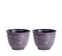 Thompson + Morgan Set of 2 35cm Athena Antique Stone Effect Planter