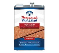 Thompson’s WaterSeal Solid Color Waterproofing Wood Stain and Sealer, Natural Cedar, 1 Gallon
