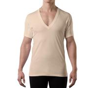 Thompson Tee Sweat Proof Undershirts with Anti-Microbial Underarm Sweat Pads, Original Fit, DeepV -, S, Nude