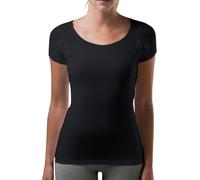 Thompson Tee Sweat Proof Undershirts with Underarm Sweat Pads, Slim, Scoop Neck - Black - S