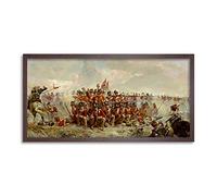 Thompson The 28th Regiment At Quatre Bras Painting Framed Wall Art Print Long 25X12 Inch