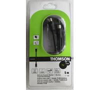 Thomson 5m Antenna Cable 75db Coaxial Cable Black for TV Sat Box etc.