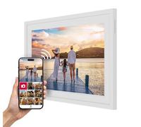 THOMSON Photo Frame 10 Inch White - 25.6 cm, 1280 x 800 HD IPS, Touchscreen, 32 GB Memory, Automatic Rotation, Multi-User Connection, WLAN, Desktop Stand or Wall Mount