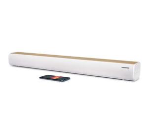 THOMSON SB401BT Soundbar - 200W Total Music Power - Bluetooth 5.0 - Optical, USB & AUX Inputs - EQ Presets - Remote Control - LED Source Indicator - White & Wood Design