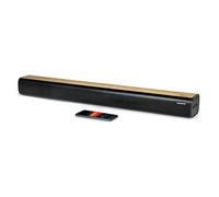 THOMSON SB402BT Bluetooth 5.0 200W Soundbar - Wireless - Black & Wood Design - USB, Optical, AUX, Wall Mount - 86cm - Remote Control