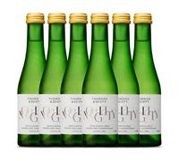 Thomson & Scott Noughty Organic Sparkling Chardonnay Mini Wine Bottles 200ml Case of 6 | Alcohol Free Wine | Finest Non Alcoholic Wines | Non Alcoholic Drinks | Alcohol-free Alternative
