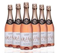 Thomson & Scott Organic Sparkling Rosé Alcohol Free Wine Case of 6 x 750ml | Alcohol-free Alternative to Prosecco and Champagne | Finest Noughty Non Alcoholic Wines | Wine Gift Set