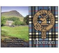 Thomson Scottish Clan Souvenir Metallic Picture Fridge Magnet, Scottish Gift