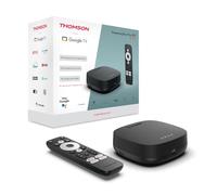 Thomson Streaming Box 270UK Plus, Built-in Speaker for Voice Control, Google TV, Netflix, Disney+, 4K UHD, Streaming via Wi-Fi, Google Cast, 32GB Storage