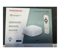 THOMSON Streaming Box Plus 270 White, Google TV, 4K UHD, Built-in Speaker for Hands Free Voice, Google Cast, Netflix, Disney+, Wi Fi
