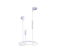 THOMSON Wired USB-C Earphones for iPhone 15 / Samsung (In-Ear Wired Earphones with Microphone, Cable 1.2 m, Multi Control, Compatible with Siri and Google Assistant) Purple