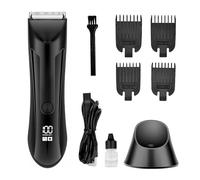 Thomyle The Faithful Razor, Thomyle 3-in-1 Intimate Trimmer Ipx7 Waterproof, with Adjustable Limit Comb, Built-in LED, Wet and Dry, LCD Screen for Armpits, Groin, Legs