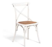 Thonet Biscottini Chair 48x52x88 White Antique Ash Solid Rattan