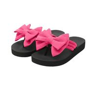 Thong Flip Flops For Woman With Bowknot Platform Flip Flops For Woman Lightweight Non-Binding Sandals Flexible Sole Soft Sandals Cushioned Diabetic Friendly Sliders Slip On Comfy Shoes
