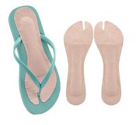 Thong Sandal Inserts - Adhesive Arch Support Foot Pads | Cuttable Forefoot Cushion Protectors | Soft Leather Pad for Slippers, Sandals, Shock Absorption Comfort Shoe Upgrade