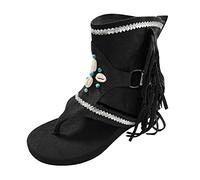 Thong Sandals For Women Wedge,Roman Gladiator Sandals For Men Open Toe Ankle Boots Lightweight Flip Flops Vintage Casual Shoes With Fringe Non Slip Outdoor Footwaer For Beach Summer Traveling