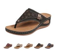 Thong Sliders Orthopedic Sliders For Women Plantar Fasciitis Arch Support Walking Flip Flops Orthotic Cushion Flip Flops Recovery Slip On Sandals Summer Comfortable Sandals With Mental Decor