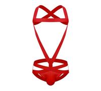 Thongs for Men Sexy G Strings with Pouch Shoulder Straps Erotic Underwear for The Bedroom One-piece T-back Bodysuit Naughty Bulge Enhancing Jumpsuit Thong Mens Novelty Clubwear