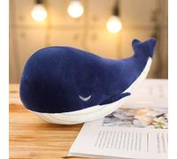Thonlai 25cmBlue Whale Stuffed Animal, Super Soft Plush Toy Sea Animal, Big Whale Soft Toy Stuffed Animal Lovely Children's Birthday Gift (Dark Blue)
