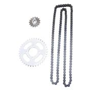 Thonlai 420 Front and Rear Sprocket Chain Set, 15T 37T Steel Alloy | 420 Chain Type, 45 Steel Material, Fits Pit Pro Trail Dirt Pocket ATV Quad Bike Go Kart, Easy Installation, Durable Tension
