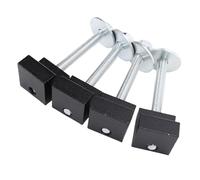 Thonlai 4PCS Truck Tool Box J Hooks Mounting Kit, Aluminum Alloy Tie Down with Locking Nuts, for Pickup Toolboxes No Drilling Needed