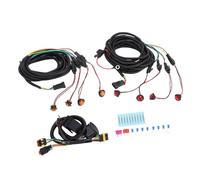 Thonlai ATV UTV Turn Signal Wiring Harness Kit, Replacement for Polaris Ranger RZR with Green Turn Signal Switch 8 LED Signal Lights, Emergency Switch and Flasher
