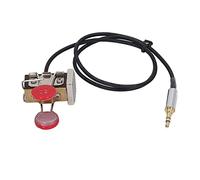 Thonlai CW Morse Key Automatic Morse CW Key Electronic Paddle Mini Portable Brass Resin Telegraph Magnetic Mount for Radio Camping POTA SOTA LOTA