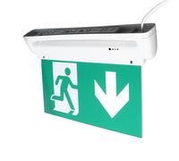 Thonlai Exit Sign, LED Battery Powered Emergency Safety Sign with Bright Light Source and Retardant Plastic Elbow, for Wall or Ceiling Mounting, AC85 265V Input