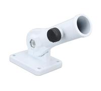 Thonlai Flag Pole Holder Wall Flag Bracket Flagpole Bracket Mounting 180 Degree Angle Adjustable Aluminum Alloy Wall Mounted White with Paint Coating for Yard Roof Tr