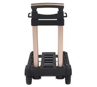 Thonlai Folding Hand Trolley, 4 Silent Rubber Wheels Adjustable Pull Cart 88lb Load Capacity, with Elastic Rope for Luggage Shopping Moving