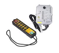 Thonlai Industrial Remote Control, 12 Buttons LED Indicator Crane Controller with 800MHz Transmission Frequency, for Cranes Conveyors Coal Mining Equipment Concrete Pumps (380V)