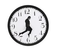 Thonlai Ministry of Silly Walks Clock, Creative Wall Clock, Funny Walking Comedian Round Silent Mute Clock for Home Office Bedroom Decor