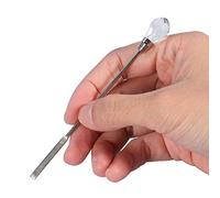 Thonlai Nail Spatula, Stainless Steel Mixing Stick with Acrylic Head, Multi Functional Nail Tool for Stirring Nail Gel, Polish, Powder and Picking Nail Art Decorations (Transparent)