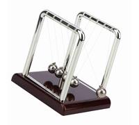 Thonlai Pendulum Ball Toy, Desktop Swing Balance Balls with Metal Base, Demonstrates Conservation of Momentum and Energy, for Office Desk Home Decoration Gift (Small square billiard ball)