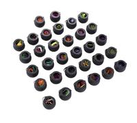 Thonlai Plastic Witch Cauldron Toys, 32 Witch Cauldrons with 4 Stickers and 190 Funny Toy Accessories, for Kids Party Halloween Pretend Play