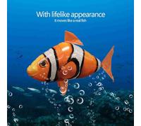Thonlai Remote Control Flying Toy, Inflatable RC Balloon with Up Down Movement for Indoor Family Fun, Birthday Party Wedding Gift (orange clownfish)