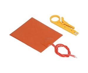 Thonlai Silicone Rubber Heating Pad, Thin Flexible Heating Mat with Chrome Alloy Wire for Industrial Equipment Pipes and Tanks Insulation 12V 20W 250℃