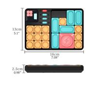 Thonlai Sliding Puzzle Game, Electronic Brain Teaser with 500+ Levelled Challenges, Learning Educational Toys for Kids Adults, Retro Handheld Design, Battery Powered, Travel Friendly (black)
