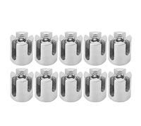 Thonlai Stainless Steel Cross Cable Clamp, 10-Pack for 90-Degree Wire