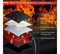 Thonlai USB Heated Gloves, 3 Temperature Levels Windproof Touchscreen Gloves with Far Infrared Heating, for Men Women Winter Outdoor Motorcycling Hiking (black)