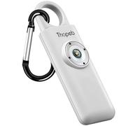 Thopeb Personal Alarm for Women- Extra Loud Siren and LED Strobe Light Original Self Defense Siren and Key Chain, Helps Elders & Womens & Kids Emergency Call (Metallic Silver)