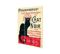 Thophile Alexandre Steinlen Le Chat Noir Square Plaque Cream/red/black (29.5Cm X 20Cm)