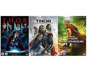Thor 1-3 Trilogy Complete DVD Collection : Thor / Thor: The Dark World / Thor Ragnarok